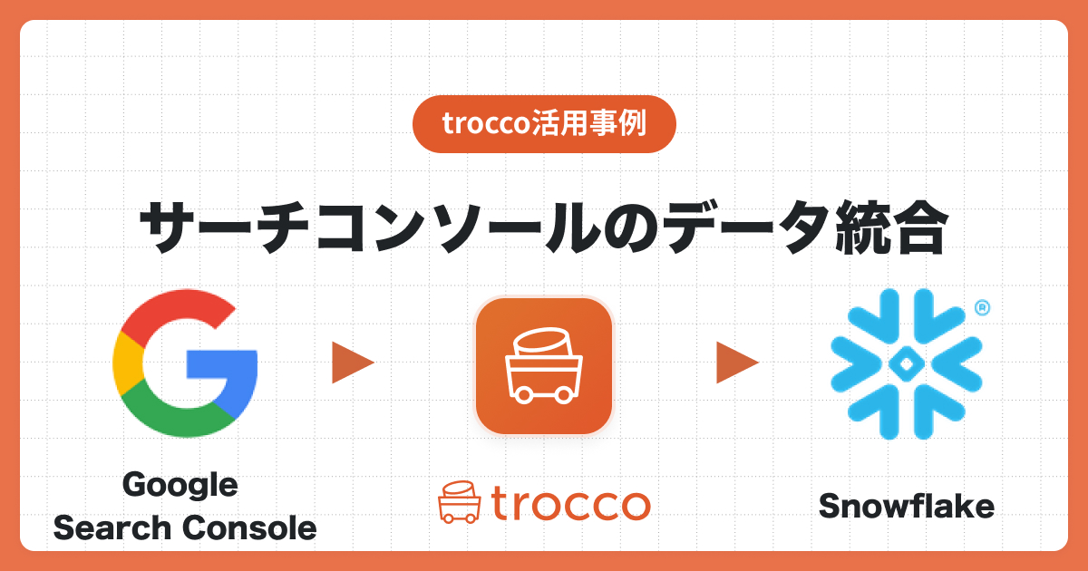 trocco®を利用してGoogle Search ConsoleのデータをSnowflakeに自動同期し、Lookerで可視化する