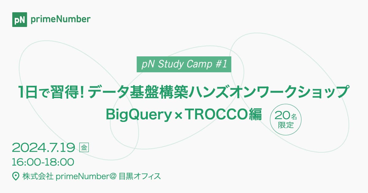【オフライン開催】1日で習得！データ分析基盤構築ハンズオンワークショップ-BigQuery×TROCCO編-